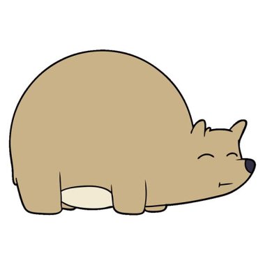 Basit bir çizgi film ayısı.