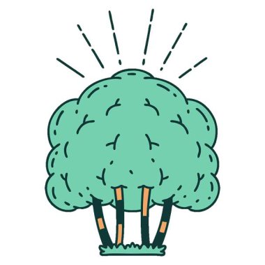 Geleneksel bir dövme ağacının basit bir döngü canlandırması