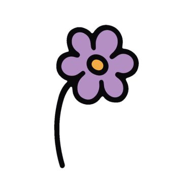 Basit bir döngü animasyon basit çiçek tasarımı