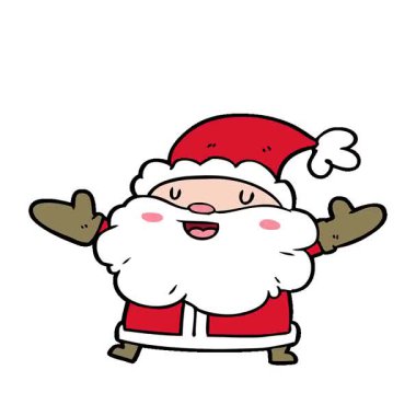 Basit bir çizgi film Noel Baba 'sı.