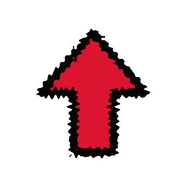 Sivri uçlu okun basit bir döngü animasyonu.