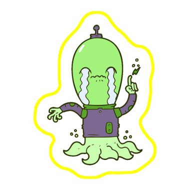 Basit bir döngülü çizgi film yaratığı.