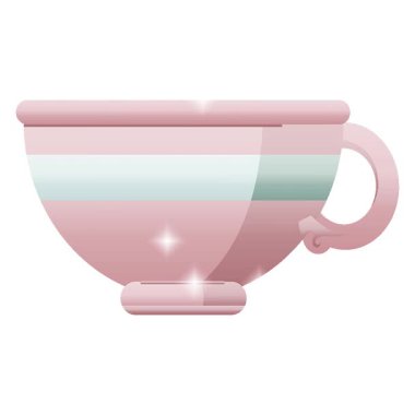 Basit bir döngü hareketlendirilmiş kahve fincanı grafik vektör resimleme simgesi