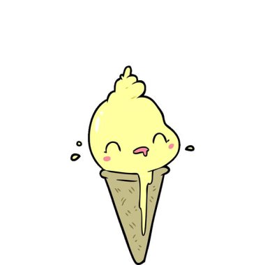 Basit bir döngü animasyon tatlı çizgi film dondurması.