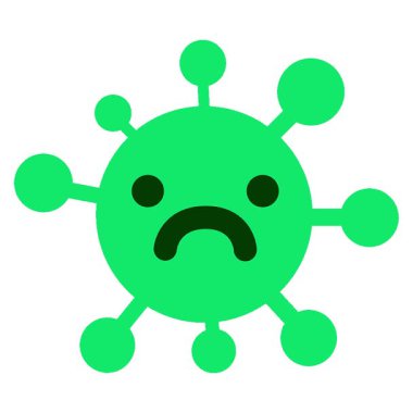 Basit bir döngü animasyonu basit bir üzgün virüs