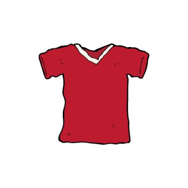 Basit bir çizgi film tişörtü.