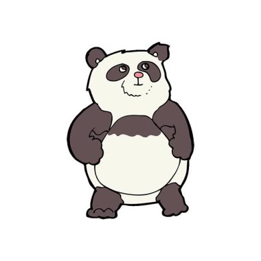 Basit bir çizgi film animasyonu panda.
