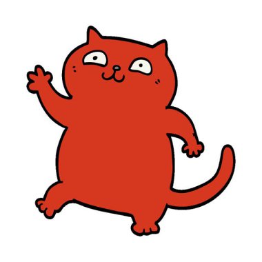 Basit bir çizgi film kedisi.