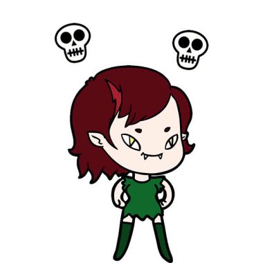 Basit bir çizgi film karakteri. Dost canlısı vampir kız.