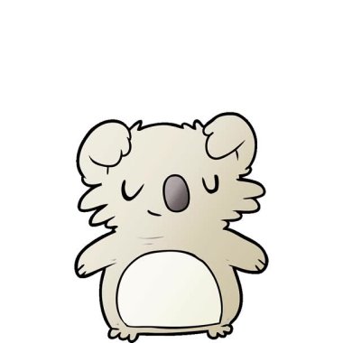 Basit bir çizgi film koalası.