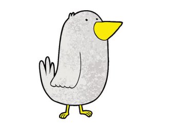 Basit bir çizgi film kuşu.