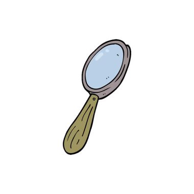 Basit bir döngü çizgi film karalama büyüteci.