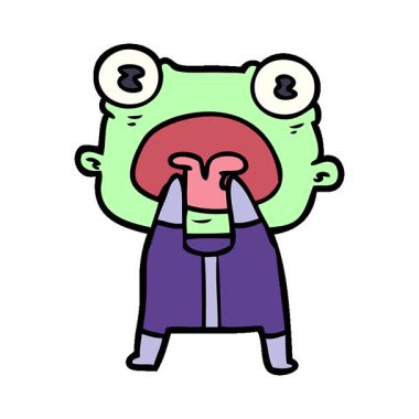 Basit bir döngülü çizgi film. Garip uzaylı iletişimi.