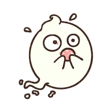 Basit bir döngülü Sevimli Hayalet Tebeşiri Çizimi