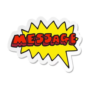 Bir çizgi film mesajının basit bir döngü canlandırmalı yapıştırması