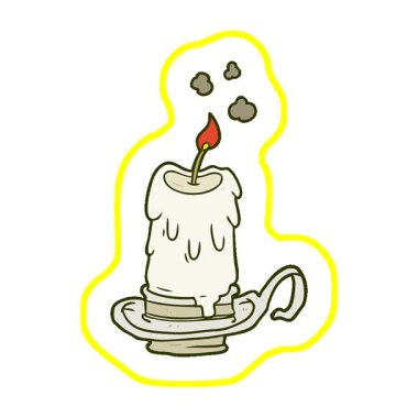 Basit bir döngü animasyonu. Mum tutacağında eski bir hortlak mum.