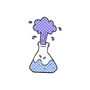 Basit bir çizgi film karalama bilim deneyi.