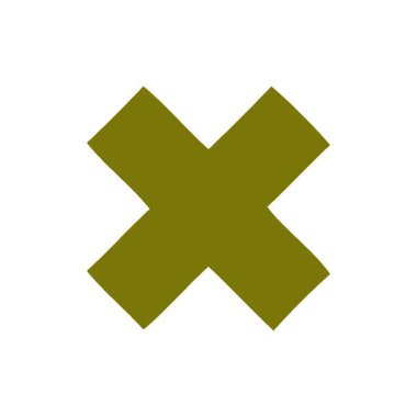 Bir çarpma sembolünün basit bir döngü düz renk retro çizgi filmi