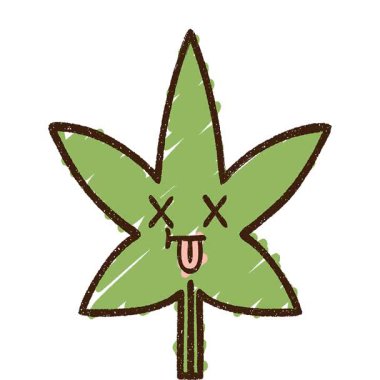 Basit bir döngü Canlandırılmış Yaprak Tebeşiri Çizimi