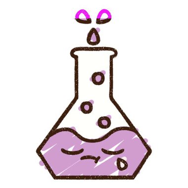 Basit bir döngü animasyon köpüren Kimyasallar Tebeşir Çizimi