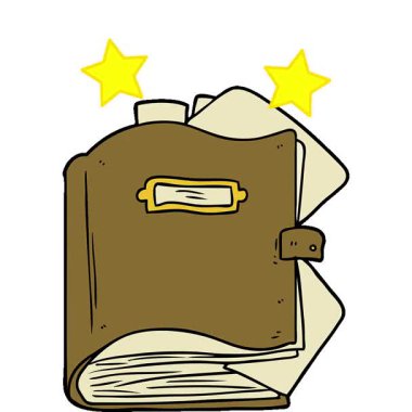 Basit bir döngü animasyon eski bir kitap.