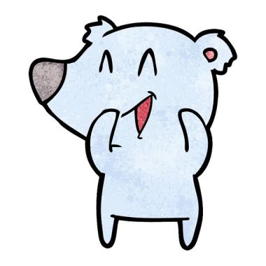 Basit bir döngü animasyon gülen ayı çizgi filmi.