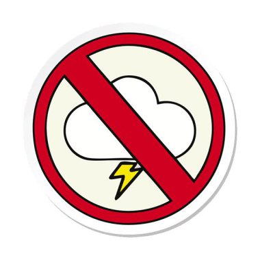 Güzel bir çizgi filmin basit bir döngü canlandırmalı çıkartması. Hiçbir fırtınaya izin verilmiyor.