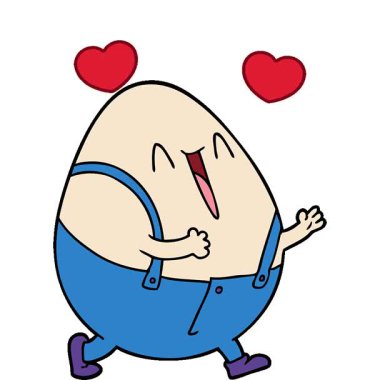 Basit bir döngü animasyonu Humpty Dumpty Yumurta Adam