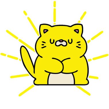 Küçük sevimli bir kedinin basit bir çizgi filmi.