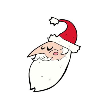 Basit bir döngü çizgi film Noel Baba yüzü.