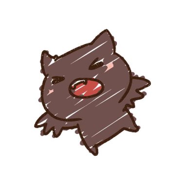 Basit bir döngü animasyonu Sevimli Yarasa Tebeşiri Çizimi