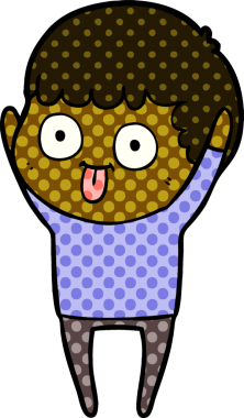 Bir insan tarafından çizilmiş çizgi film adamı.