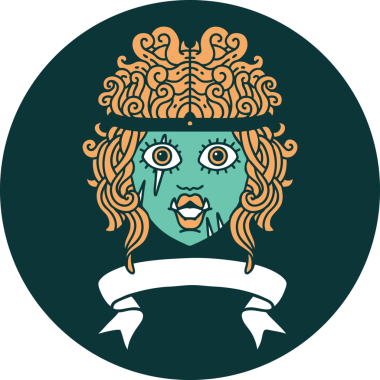 Bir insan tarafından çizilmiş ork barbar karakter simgesi