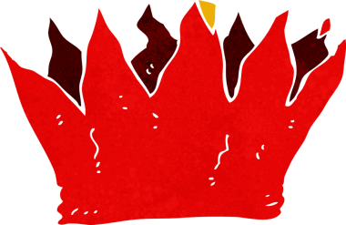 Bir insan tarafından çizilmiş karikatür kağıdı taç.