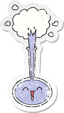 Bir insan tarafından çizilen karikatür bilim deneyinin sıkıntılı etiketi.