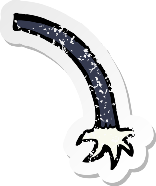 Bir insan tarafından çizilmiş bir canavar kolunun gerilimli çıkartması.