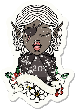 Retro Dövme Tarzı Bir insan tarafından çizilmiş doğal yirmilik zarlı düzenbaz karakter