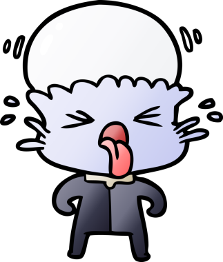 Bir insan tarafından çizilmiş garip bir uzaylı çizgi filmi.