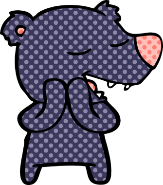 Bir insan tarafından çizilmiş bir çizgi film karakteri.