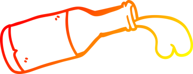 Bir insan tarafından çizilmiş çikolatalı sütün çizgi film çizimi.