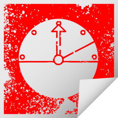 Bir insan tarafından çizilmiş hız göstergesinin sıkıntılı kare soyma etiketi