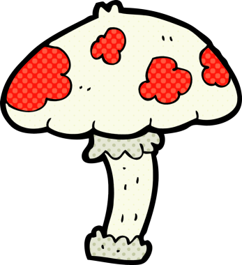 bir insan tarafından çizilmiş mantar mantarı