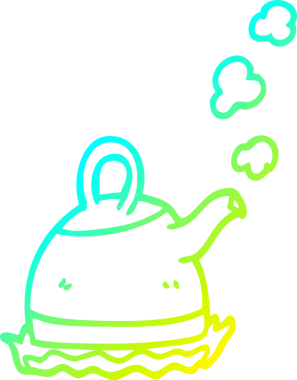 Bir insan tarafından sobanın üzerine çizilmiş bir karikatür çizimi.