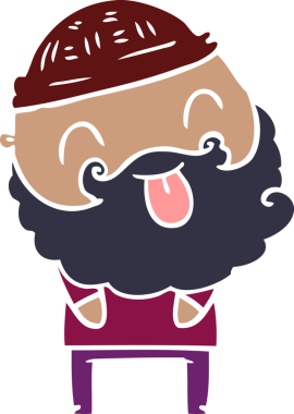 Bir insan tarafından çizilmiş sakallı bir adam.