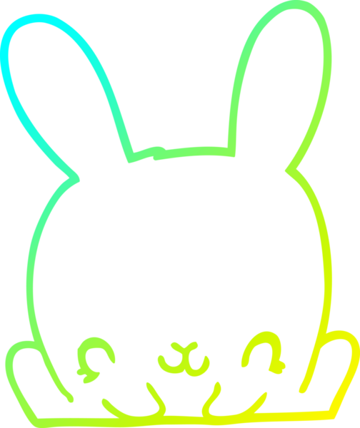 Bir insan tarafından çizilmiş bir çizgi film tavşanı çizimi