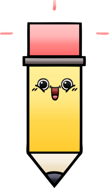 Bir insan tarafından çizilmiş bir kalemin gölgelenmiş karikatürü