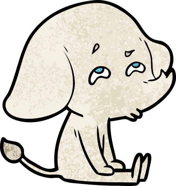 Bir insan tarafından çizilmiş karikatür fili