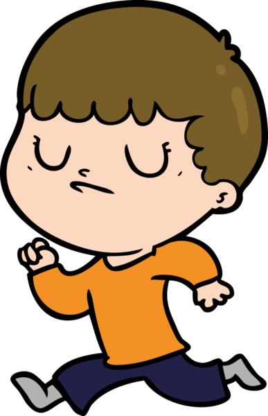 Bir insan tarafından çizilmiş huysuz çocuk çizgi filmi.