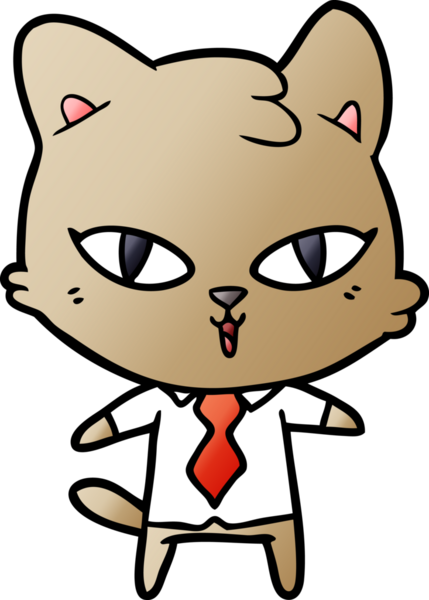 Bir insan tarafından çizilmiş çizgi film kedisi.