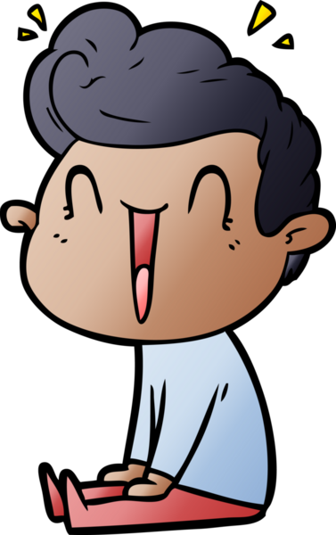 Bir insan tarafından çizilmiş heyecanlı bir çizgi film.